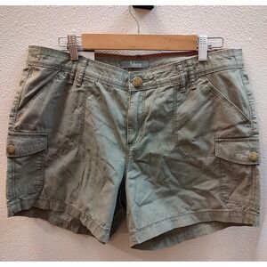 Natural Reflections Womens Size 12 Regular Shorts Lot Of 2 Navy Olive Flat Front